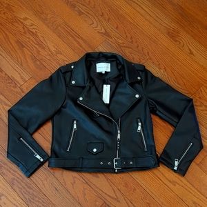 NEW Rebecca Minkoff Vegan Faux Leather Moto Jacket